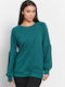 Long Women's Sweatshirt Green