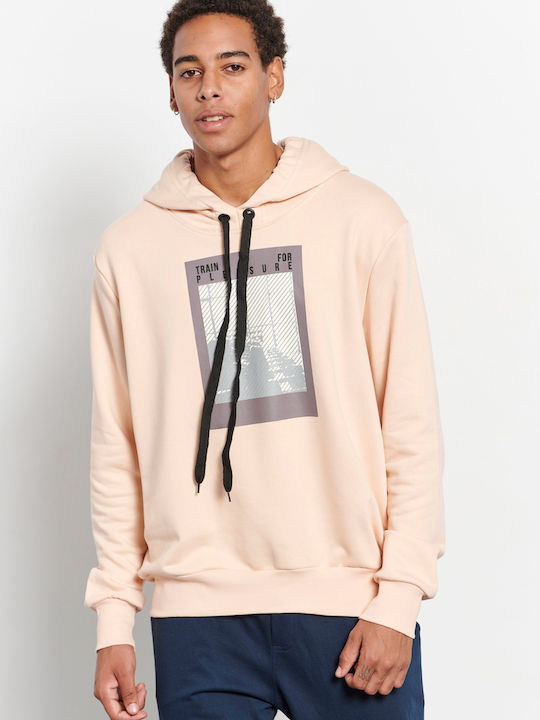 Sweatshirt with Hood Beige