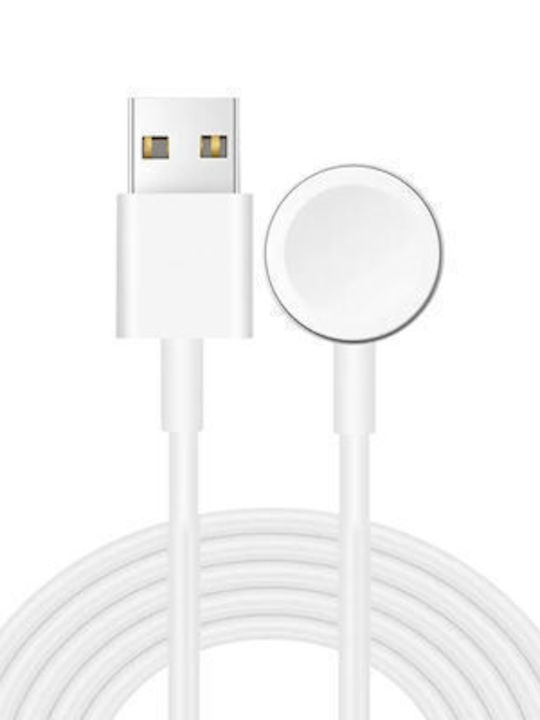 1m Usb Magnetic Fast Зарядно за Apple Watch Бялς