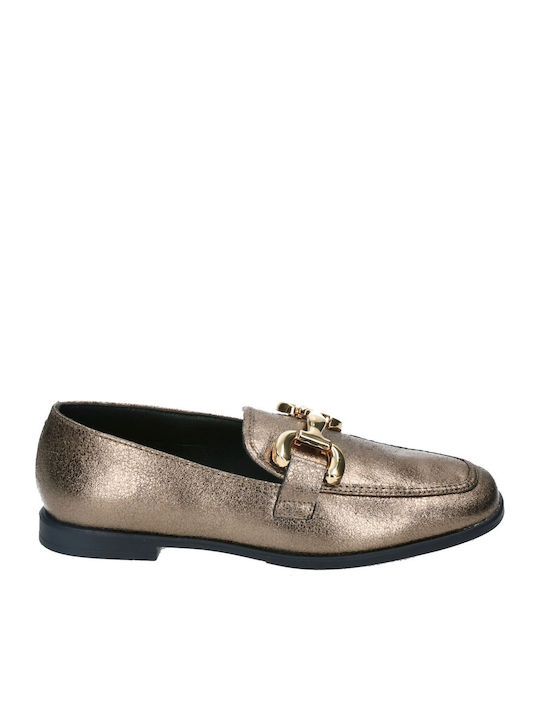 Leather Women's Moccasins in Pink Color