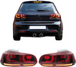 Vland Rücklichter LED für Volkswagen Golf VI Full Dynamic GTI R20 Look Dunkelrot/Fimé 08-12 4Stück