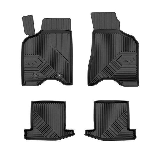 Frogum Set of Front and Rear Mats 4pcs Tray Type for Volkswagen Lupo 1998-2005 Black