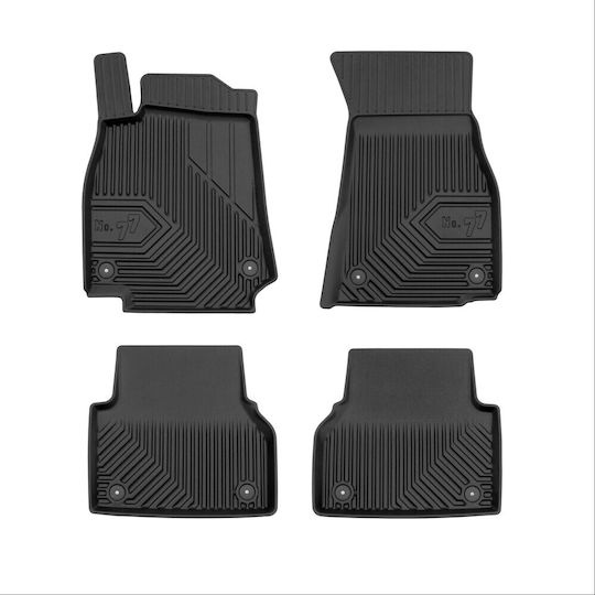 Frogum Set of Front and Rear Mats 4pcs Tray Type for Audi A7 2018 Black