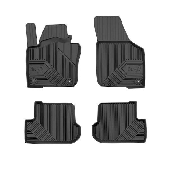 Frogum Set of Front and Rear Mats 4pcs Tray Type for Volkswagen Beetle 2011-2019 Black