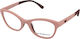 Emporio Armani Мъжки Пластмасов Рамка за Очила Котешко око Розов EK3204 5086