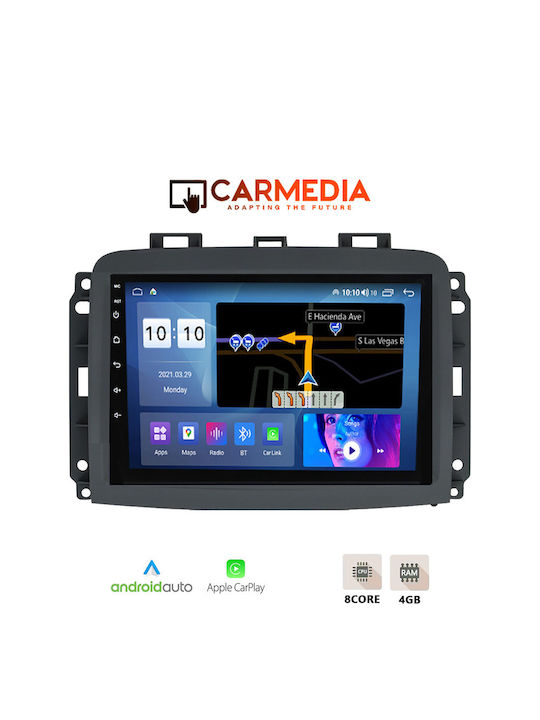 Carmedia Car Audio System for Fiat 500L 2012+ (Bluetooth/USB/WiFi/GPS/Apple-Carplay/Android-Auto) with Touch Screen 10"