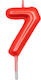 Tpster Geburtstagskerze Nummer "7" in Rot Farbe...