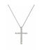 Women's White Gold Cross 18K with Chain