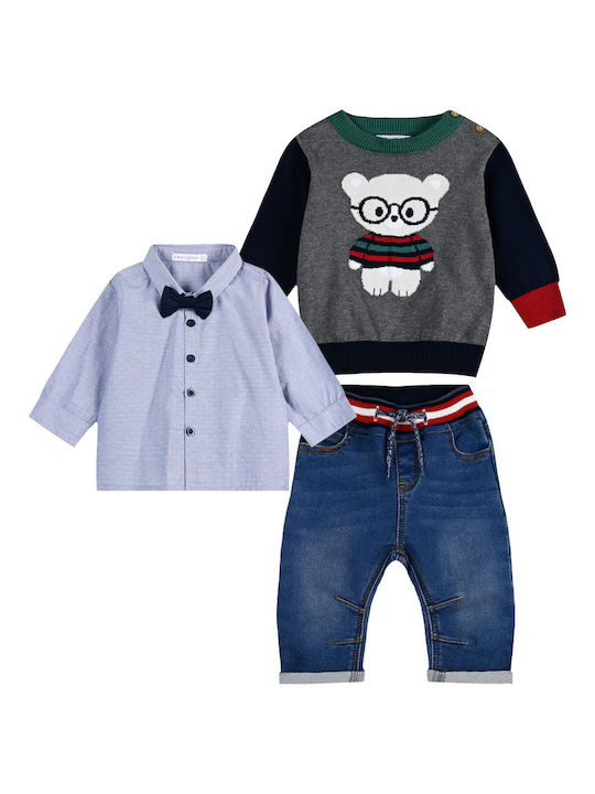 Energiers Kids Set with Pants Winter 3pcs Blue