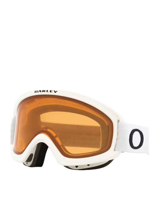 Oakley O-Frame 2.0 Pro S Snow Mască de Schi și Snowboard pentru Adulți Albă cu Lentilă Portocalie