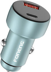 Foneng Auto-Ladegerät mit Anschlüssen 1xUSB-A 1xType-C Foneng Auto-Ladegerät mit Anschlüssen 1xUSB-A 1xType-C