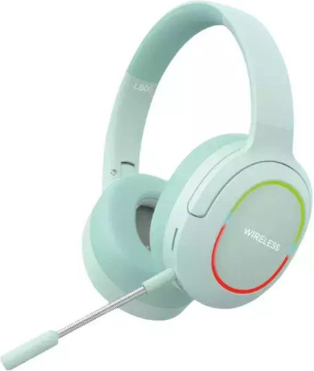 L800 Ασύρματα Over Ear Multimedia Ακουστικά με μικρόφωνο και σύνδεση Bluetooth σε Πράσινο χρώμα