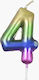Tpster Geburtstagskerze Nummer "4" Bunt 29951