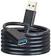 Run & Teng USB 2.0 Cable USB-A male - USB-A female Μαύρο 3m 87010