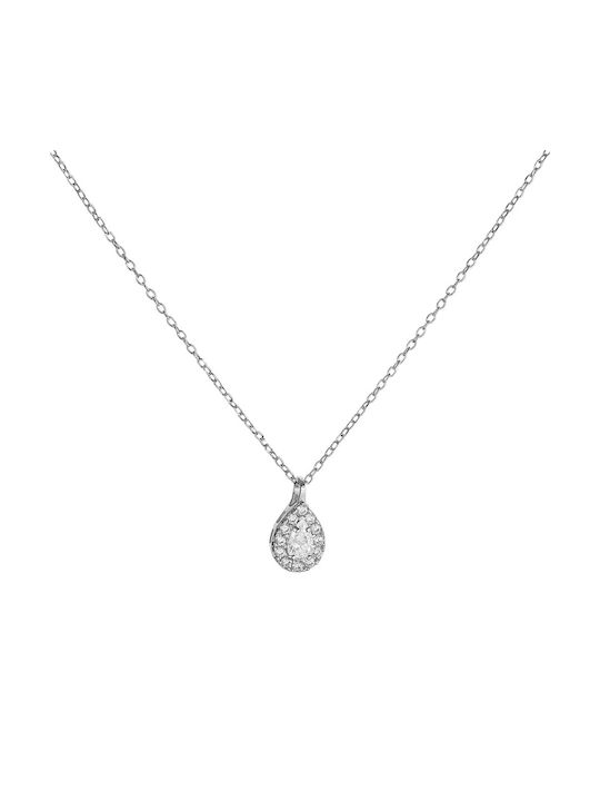 Ioannis Kosmima Necklace from White Gold 14K with Zircon