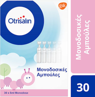 Otrisalin Single Use Plastic Ampoules Αμπούλες Φυσιολογικού Ορού για Βρέφη και Παιδιά 30τμχ 150ml