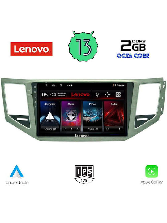 Lenovo Ηχοσύστημα Αυτοκινήτου για Volkswagen Golf Sportsvan 2014> (Bluetooth/USB/WiFi/GPS/Apple-Carplay/Android-Auto) με Οθόνη Αφής 10"