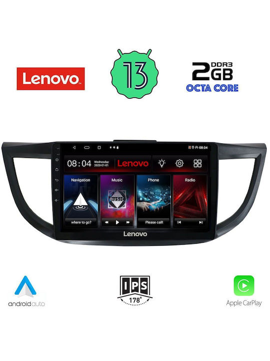 Lenovo Car-Audiosystem für Honda CR-V (Compact Recreational Vehicle) 2013-2017 (Bluetooth/USB/WiFi/GPS/Apple-Carplay/Android-Auto) mit Touchscreen 10"