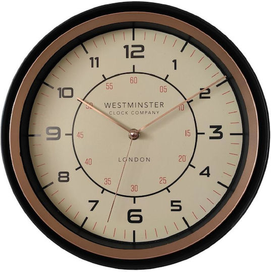 Oriana Ferelli Wall Clock Plastic Brown Ø29.3cm