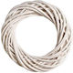 Palma Emporio Wooden Decorative Wreath for DIY Crafts White 30x8cm
