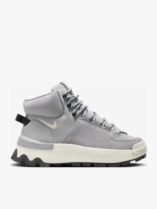 grey and black nike boots