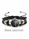 Гривна Game Thrones Lannister House Черна Кожена Каишка Bracelet Game Thrones Lannister House Black Leather Wear Molfs