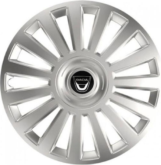 Versaco Car Hubcap Set Luxury with Dacia Emblem 16" 4pcs Silver