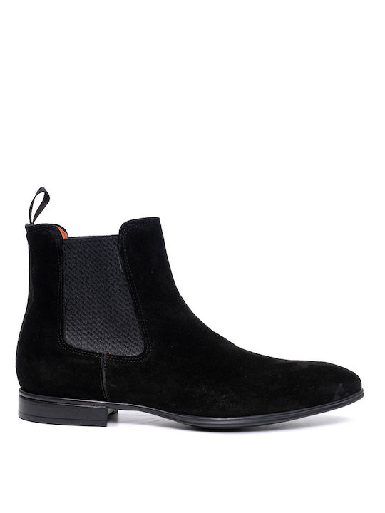 Perlamoda Men's Suede Boots Black