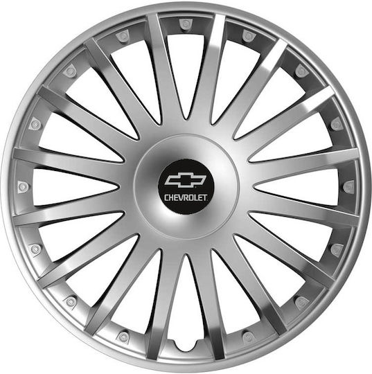 Versaco Set Capace De Roți Auto Crystal Compatibilitate Chevrolet 4 Bucăți 13 Argintii