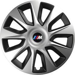Versaco Stratos Car Hubcaps 15" with Bmw Brand Logo 4 Pieces