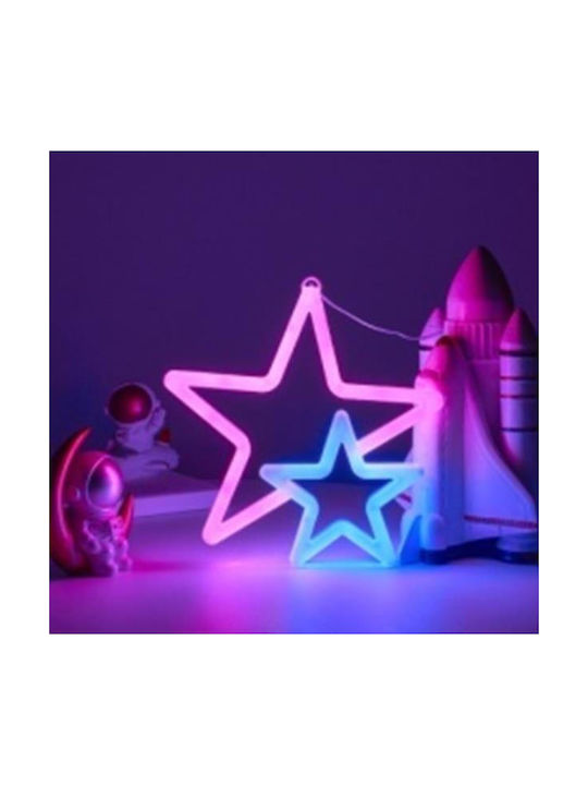 Plastic Illuminated Christmas Decorative Pendant Star 26x1.8x26cm