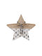 Out of the Blue Wood Christmas Decorative Floor Star 15.5x2x15cm Brown