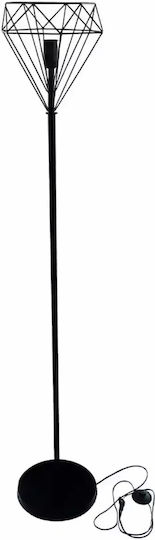 Stimeno Floor Lamp with Socket for Bulb E27 Black