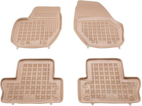 Sahler Set of Front and Rear Mats 4pcs Tray Type for Volvo S60 2008+ Beige