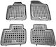 Sahler Set of Front and Rear Mats 4pcs Tray Type for Kia Magentis 2006-2012 Black
