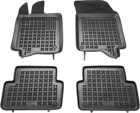Sahler Set of Front and Rear Mats 4pcs Tray Type for Renault Laguna 2001-2007 Black