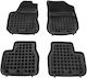 Sahler Set of Front and Rear Mats 4pcs Tray Type for Citroen C4 Cactus 2014+ Black