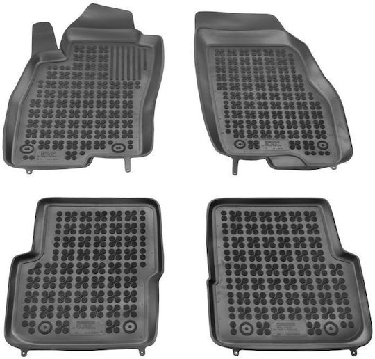 Sahler Set of Front and Rear Mats 4pcs Tray Type for Fiat Punto 2012+ Black