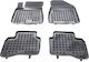 Sahler Set of Front and Rear Mats 4pcs Tray Type for Kia Niro 2016+ Black