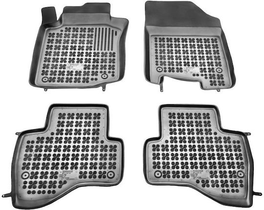 Sahler Σετ Μπροστινά και Πίσω Πατάκια 4τμχ Τύπου Σκαφάκι για Peugeot 107 Toyota Aygo Citroen C1 Μαύρα