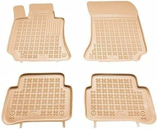 Sahler Set of Front and Rear Mats 4pcs Tray Type for Seat Alhambra Volkswagen Sharan Ford Galaxy Beige