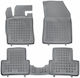 Sahler Set of Front and Rear Mats 4pcs Tray Type for Peugeot 308 Opel Astra Citroen DS4 Scania L Black
