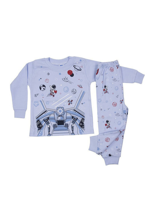 Papillon Kids Kinder Schlafanzug Winterlich Hellblau