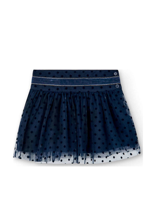 Kids' Tulle Tutu Skirt Polka Dot Navy Blue