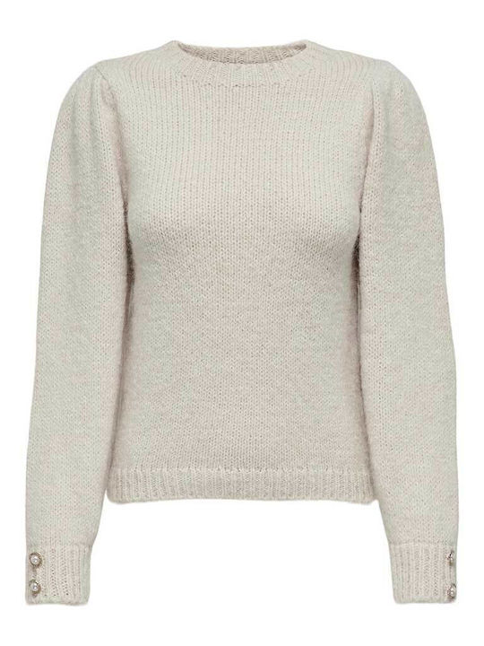 Only Damen Langarm Pullover Beige