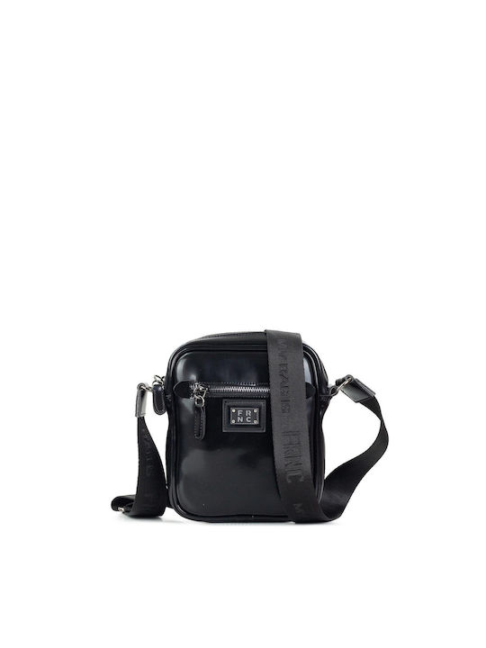 FRNC Shoulder / Crossbody Bag with Zipper Black