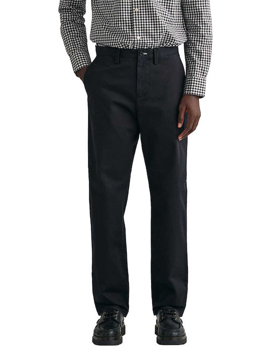 Gant Men's Trousers Chino Elastic in Regular Fit Black