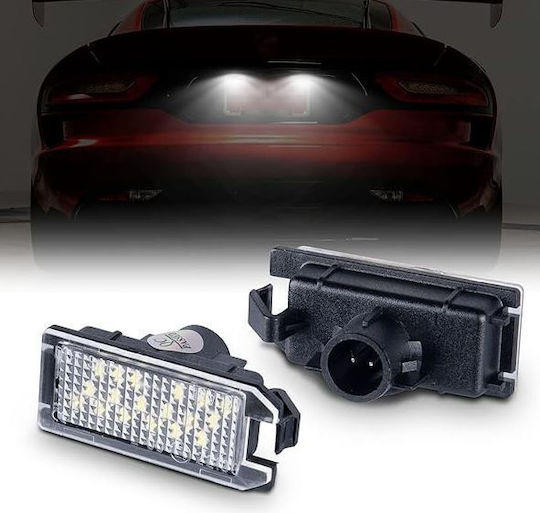 Светлини за регистрационната табела LED 12V за Fiat 500 Dodge Гадже Jeep Гранд Чероки 2бр