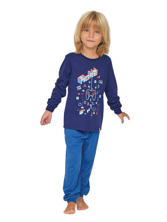 Muydemi Set Top & Bottom Kids Pyjamas Blue