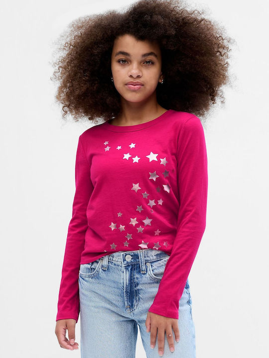 GAP Children's Blouse Long Sleeve Fuchsia